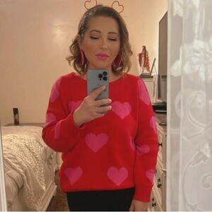 Women's Red Heart Sweater